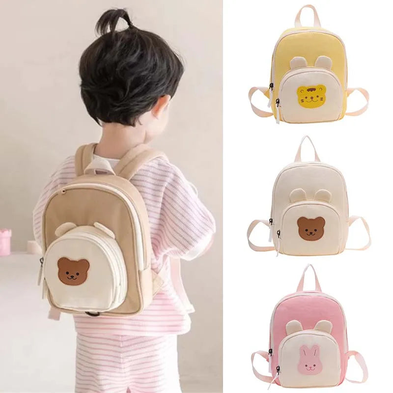 Korean Canvas Kids Backpack Kawaii Children's Handbags for Girls and Boys.
