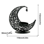 Eid Mubarak Candle Holder Metal Moon Candle Holder Home Islamic Muslim Party Decor Ramadan Tea Light Holder Ramadan Candle Stand