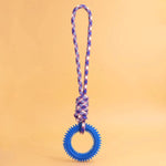 Supet Interactive Training Pet Toy Ring Spiked Ring Dog Teeth Cleaning Pet Supplies