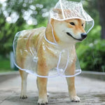 Pet Dog Puppy Transparent Rainwear Raincoat, Hooded Waterproof Jacket Clothes Soft PVC Small Dogs Raincoat Puppy Rain Poncho