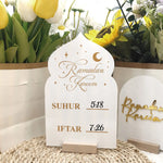 Reusable Acrylic Ramadan Calendar Board & Wooden Base