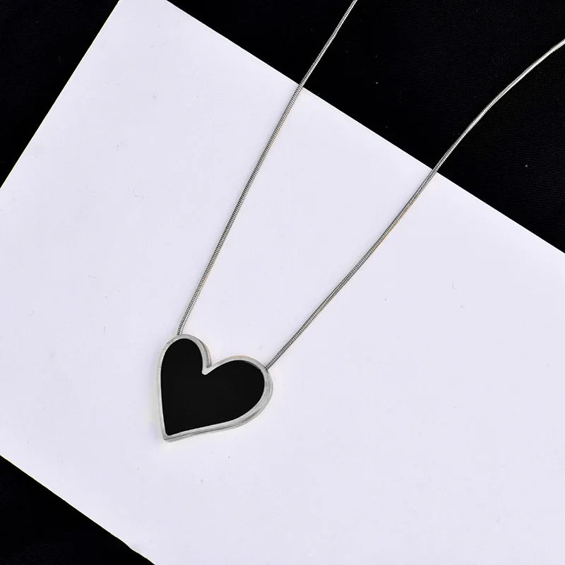 Women Necklace Chain Black Exquisite Minimalist Square Pendant Choker Geometric Collar Chain Jewelry Party Gifts