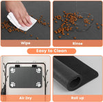 Pet Feeding Mat-Absorbent Placemat for Food and Water Bowl, with Waterproof Rubber Backing, Quick Dry Water Mat for Dog& Cat