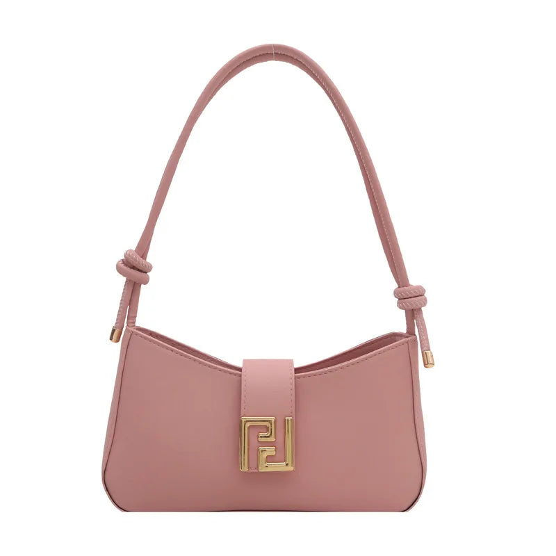 Women's Handbag Shoulder Bag with Adjustable Strap & Buckle Closure.