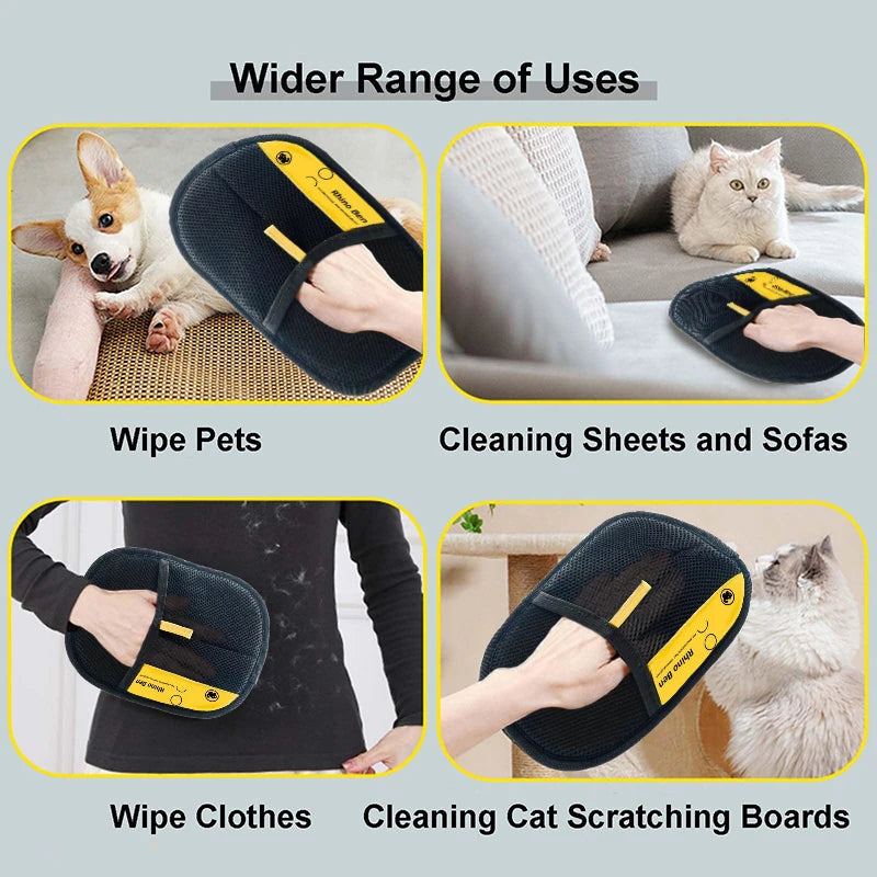Pet Hair Remover Electrostatic Gloves, New Pet Hair Removal Glove For Cats & Dogs