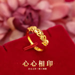 18K Gold Jewelry rings for Women Wedding Bohemia Engagement Irregular Anillos Mujer 18 K Gold Box