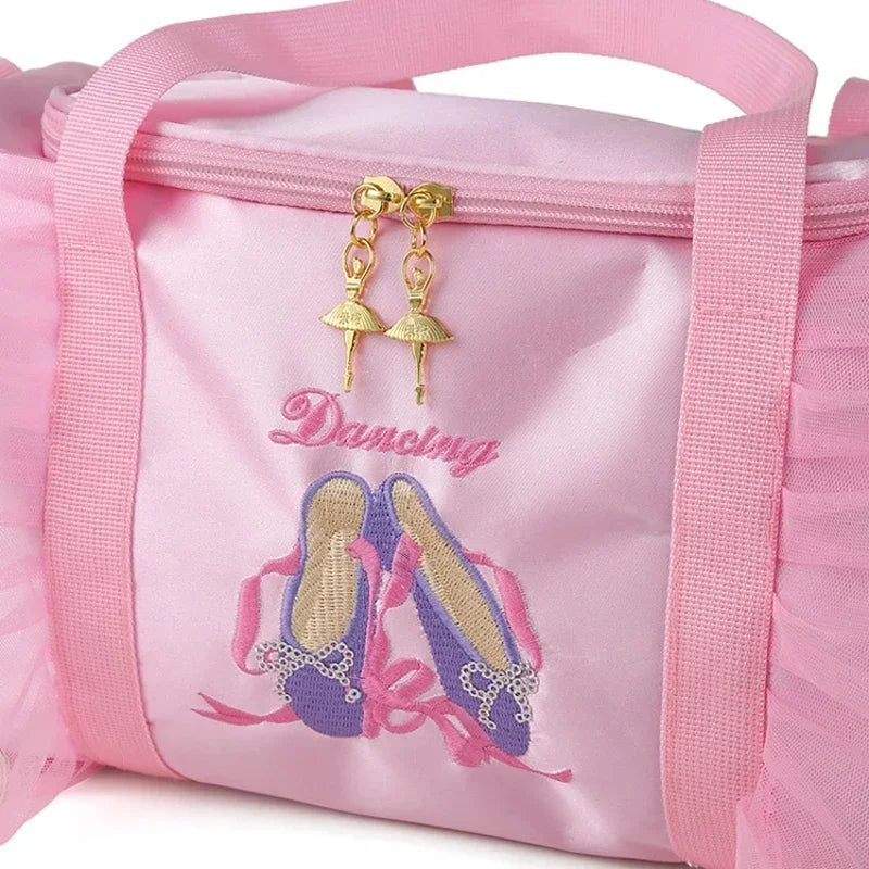 Children Ballet Dance Handbag Girl Ballet Lace Ballet Bag Danse Bag Children Dance Bags for Kids Girls.