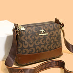 New women's handbag, trendy fashion, retro letter print, top-handle and shoulder bag.