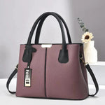 Simple Women's PU Leather Shoulder Bag Large Capacity Handbag.