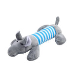 Pet Toys with Striped Plush Dog That Can Be Bitten Until They Soft They Grind Their Teeth and Play with Cats Pet Supplies