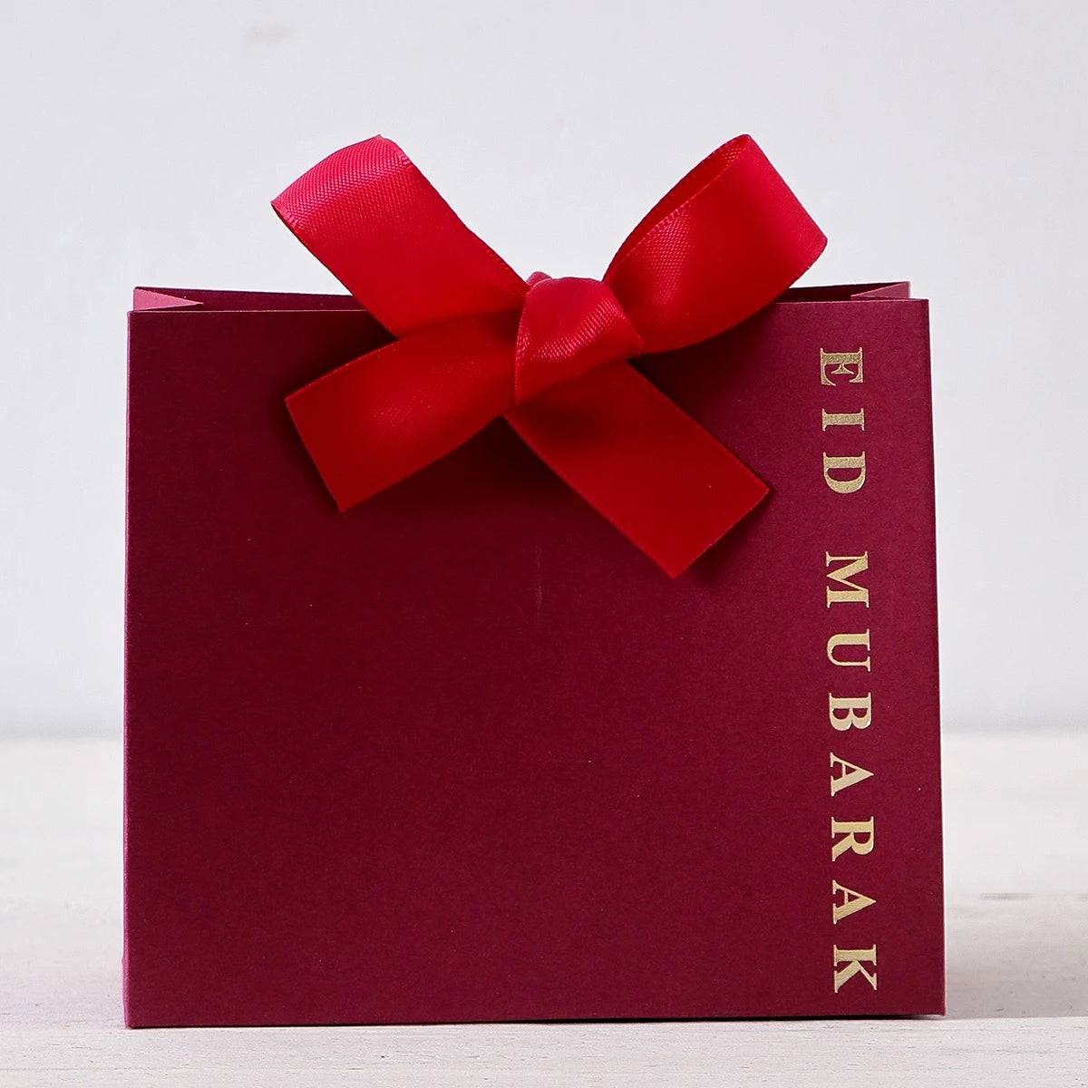 5-Piece Eid Gift Box Is Decorated with Ribbon Bows and Exquisite Paper Packaging, Suitable for Holiday Parties, and Can Hold Candies, Cookies, Jewelry
