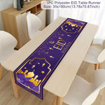 Ramadan Decor Table Runner EID Mubarak Decoration For Home Tablecloth Ramadan Kareem Islamic Muslim Party Eid Al Adha Gifts