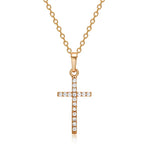 Hot Selling Jewelry Cross Pendant Necklace With Zircon Fashionable And Personalized Design.