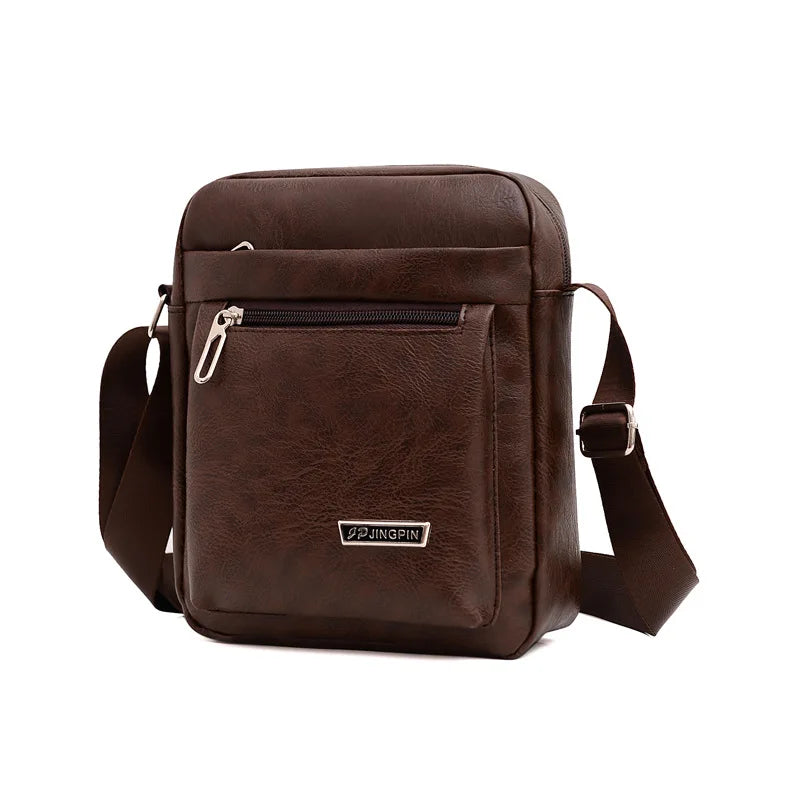 New Men's Handbag Trendy Casual Crossbody Shoulder Waterproof High-quality Leather Bags.