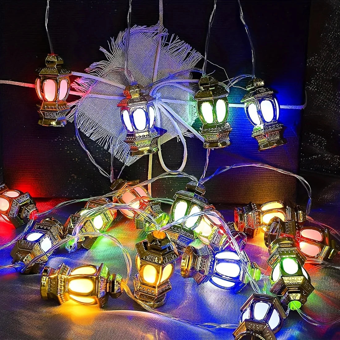 Ramadan Eid String Light 20 LEDs Mubarak Decorations Lantern
