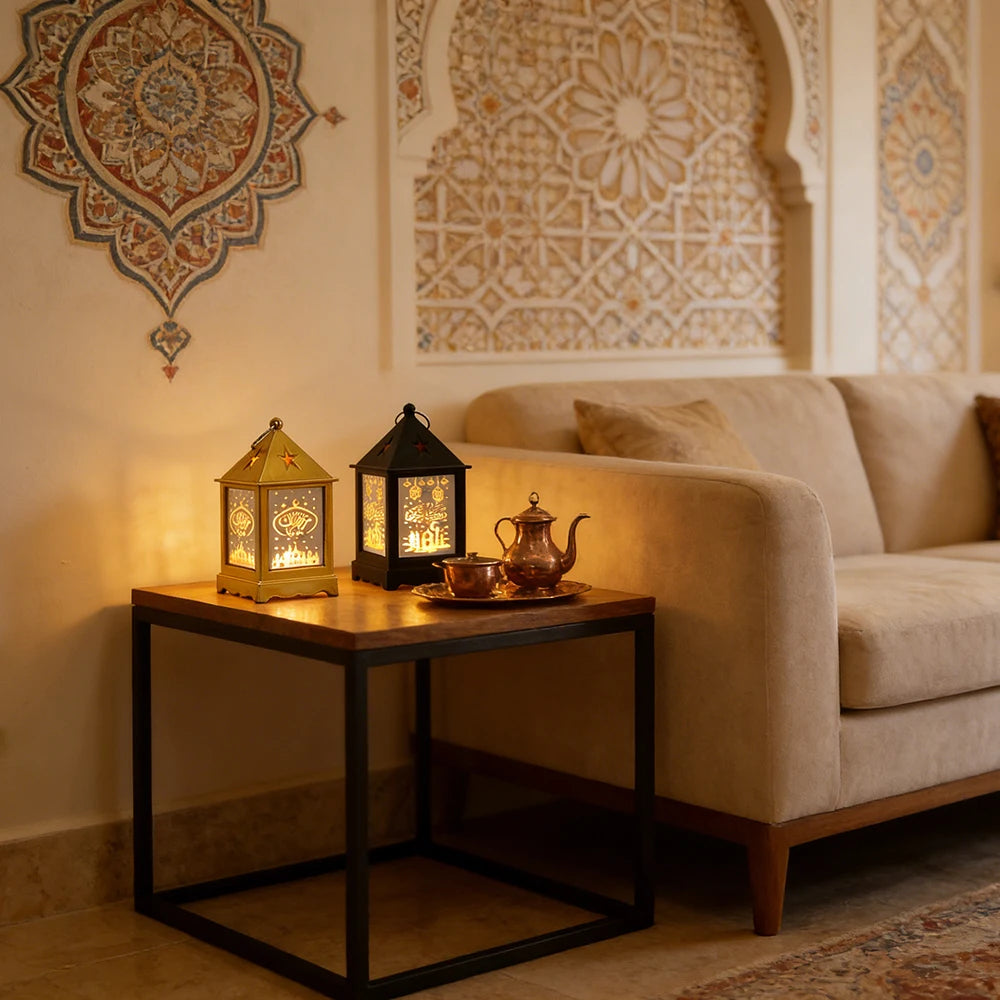 2pcs Moroccan Ramadan Ornaments, Middle Eastern Candle Lanterns