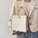 Linen Bags Handbag For Women Shopper Tote Bag Fashion Designer Bag Convenient Large-capacity.