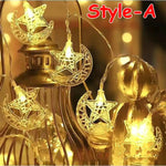 Ramadan Decoration Star Moon String Lights Eid Mubarak Tabletop