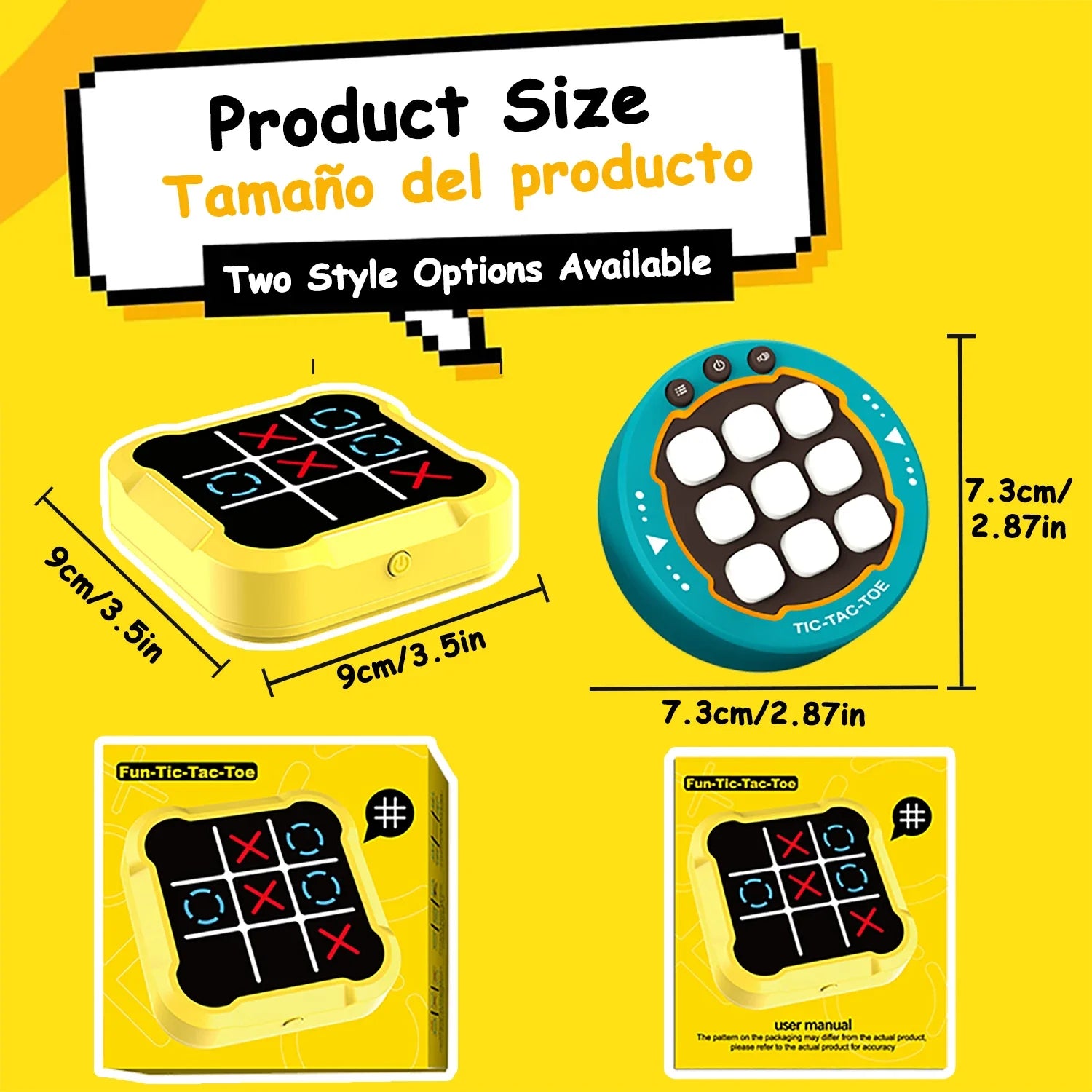Portable Tic Tac Toe Electronic Puzzle