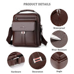 Men Crossbody Shoulder Bags Waterproof Vintage Men Handbags Large Capacity.
