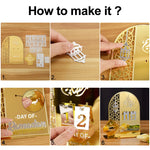 Acrylic Ramadan Countdown Calendar Gifts Day of Ramadan Calendar with Replacing Number 2026 Eid Mubarak Home Decoration Ornament