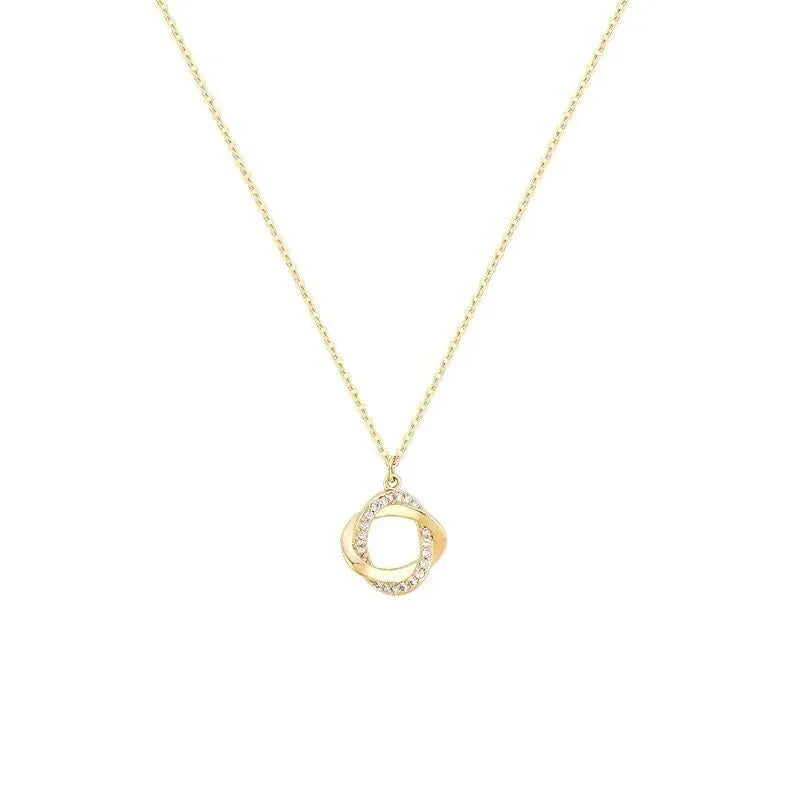 Fashion Cross Rotating 925 Sterling Silver Pendant Chain 14k Gold Plated Necklace Gold Necklace for Women.