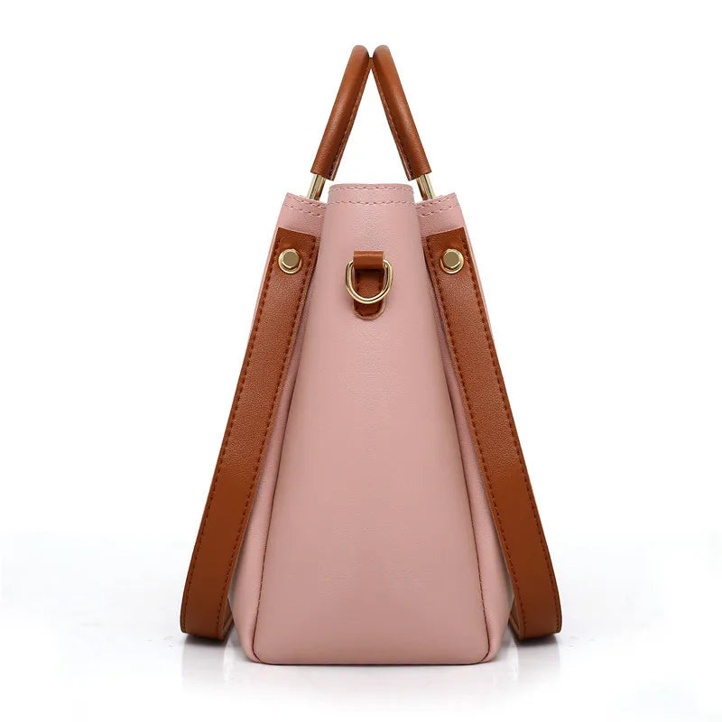 Women's Handbag New Fashion 4-Piece Set Tote Shoulder Crossbody Bag.