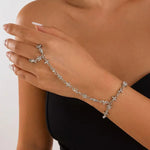 Cross Chain Necklace Bracelet Earrings for Women, Gold/Silver Trendy Dainty Design Jewelry Gifts for Her