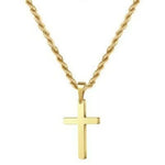 Cross pendant necklace, unisex minimalist gold jewelry, suitable for both men and women