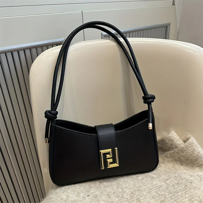 Women's Handbag Shoulder Bag with Adjustable Strap & Buckle Closure.