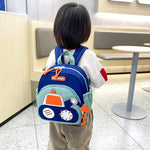 Kids Backpack for Boys Girls Toddler School Kindergarten Cute Construction Truck Car Design.