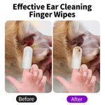 Pet cleaning products Ear cleaning wipes, fingertips, mite removal for Cat and dog ear cleaning