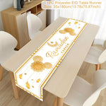 Ramadan Decor Table Runner EID Mubarak Decoration For Home Tablecloth Ramadan Kareem Islamic Muslim Party Eid Al Adha Gifts