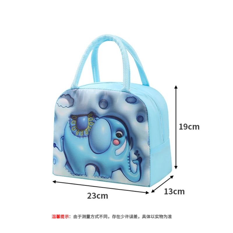 Kids Lunch Bag for School Portable Thermal Bag Children Cartoon Insulated Lunch Bag.