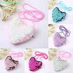 Decorative Kids Tote Bag Heart/Round Shape Shoulder HandBags Kids Coin Purse Bag.