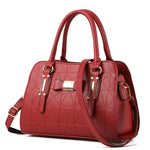 Large Capacity Butterfly Knot Women's Handbag Fashionable Embossed PU Leather.