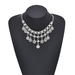Vintage Coin Women Necklace Tassel Bohemian Ethnic Charms Chains Chokers Necklaces Statement Gypsy Turkish Feminina