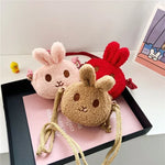 New Cute Little Rabbit Baby Girls Handbags Fashion School Bags for Girls Kids Small Shoulder Lunch Bags.