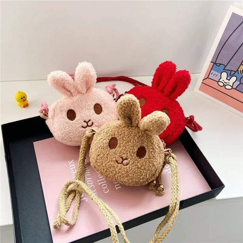 New Cute Little Rabbit Baby Girls Handbags Fashion School Bags for Girls Kids Small Shoulder Lunch Bags.