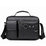 Men's Retro Messenger Bag with Waterproof Design, Large Capacity Laptop Briefcase for Office Work,Travel and School