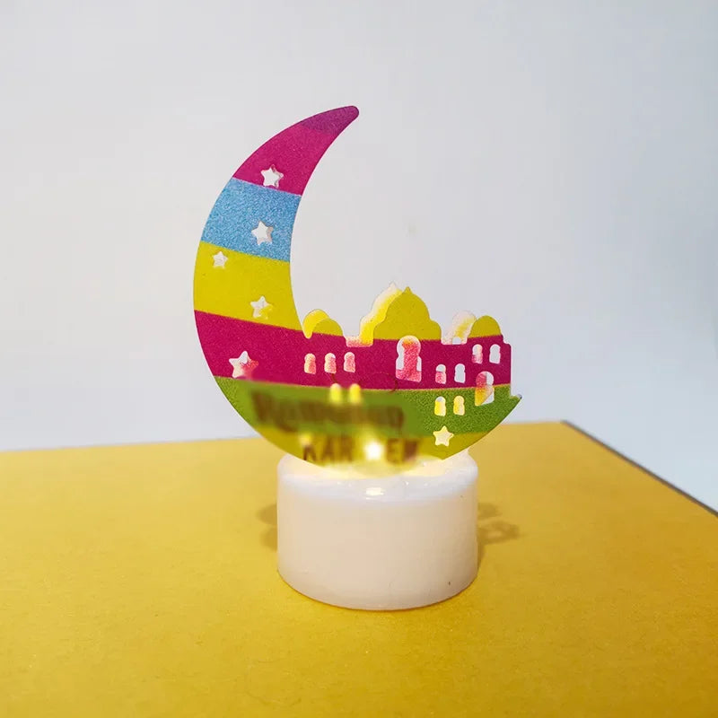 Eid Mubarak Candle Light Ramadan Decoration for Home Ornaments Eid Al-Fitr Kareem Festival Islamic Muslim Party Decor