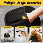 Pet Hair Removal Tool Reusable Static Gloves, Double-Sided Grooming Gloves for Pets, for Carpets