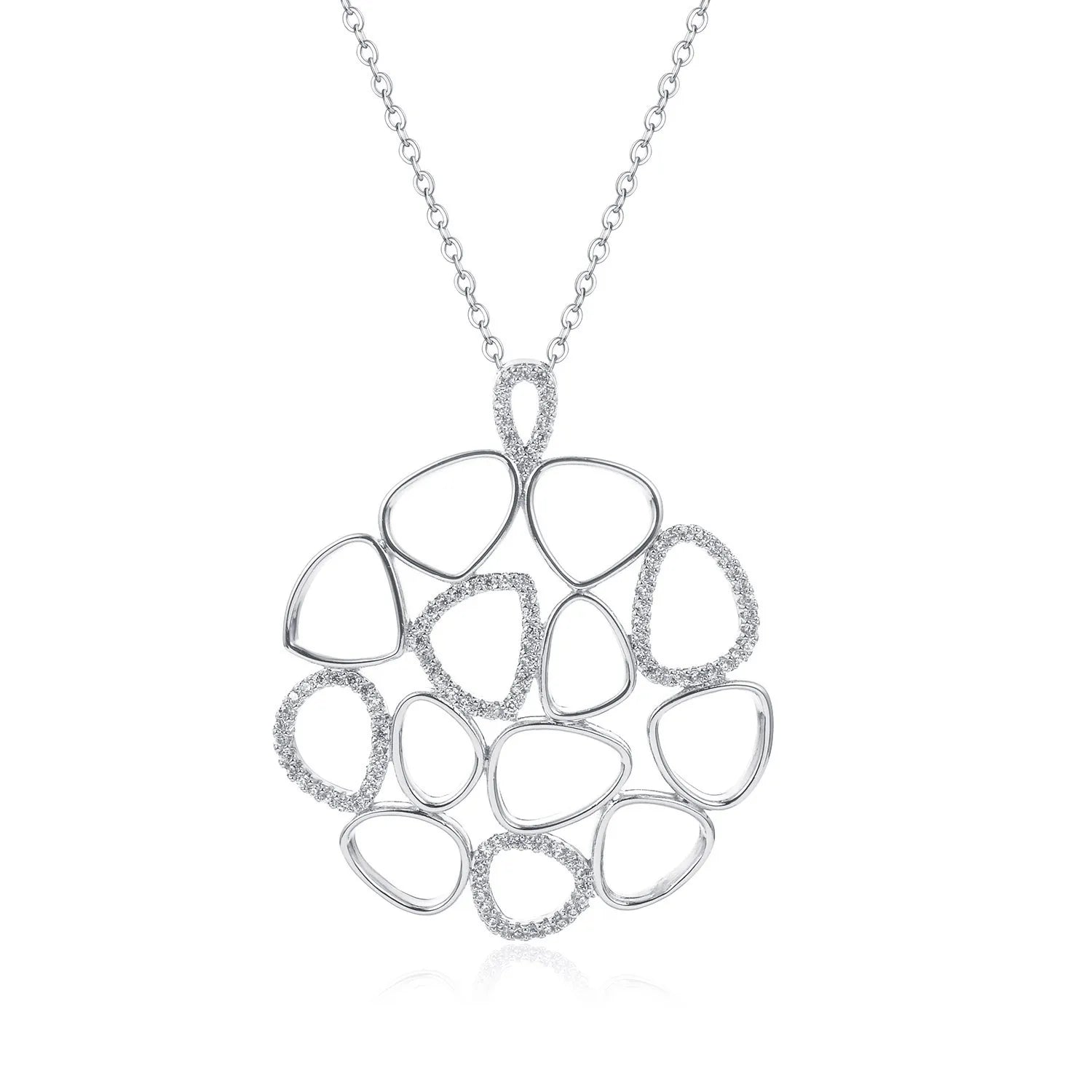 Circle Round Necklaces for Women Long Chain Pendant Party Birthday Gift Daily Wear