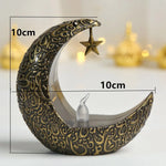 Ramadan Decoration Star Moon LED Candlestick Lamp for Ramadan