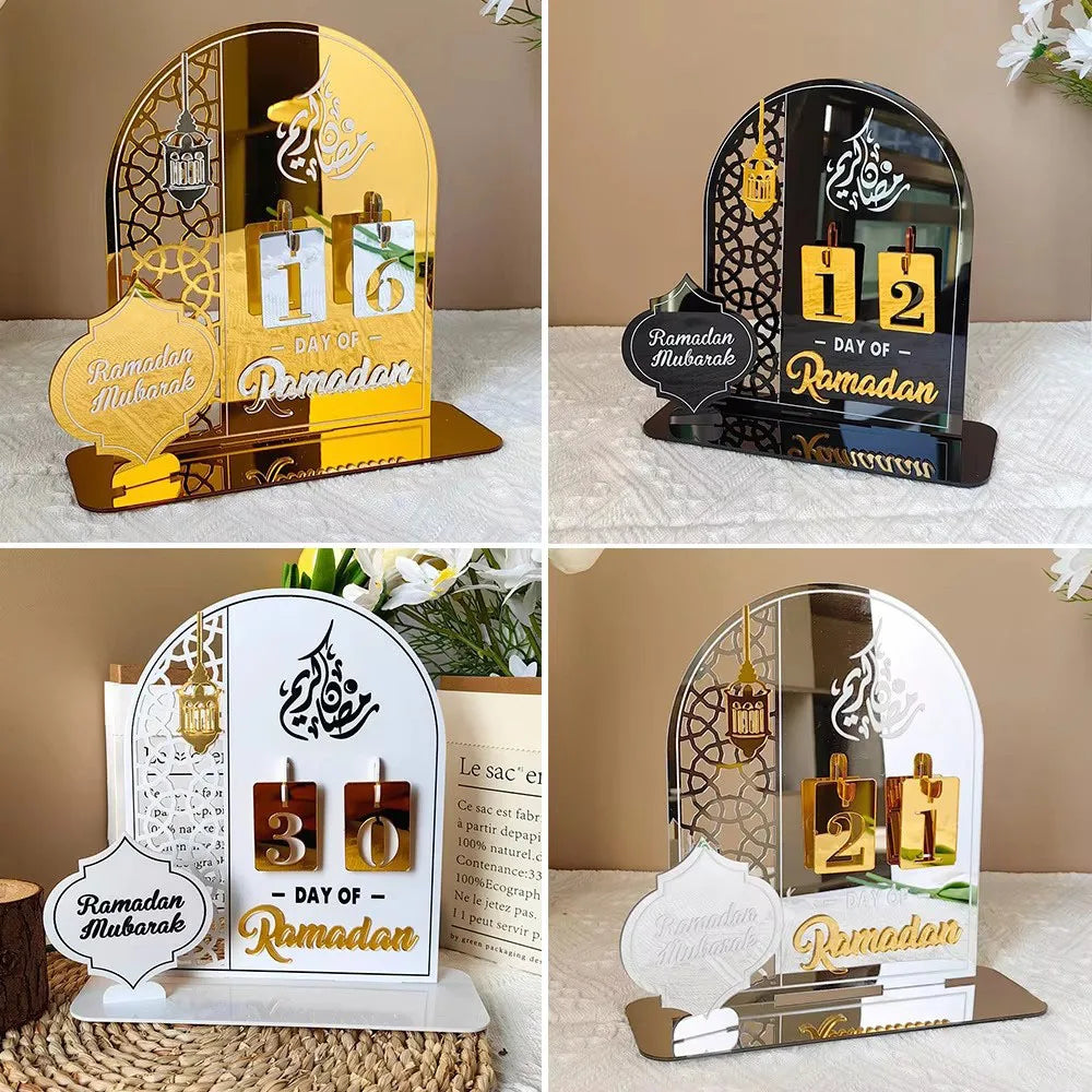 Acrylic Ramadan Countdown Calendar with Base