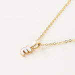 Name Initial Necklace For Women Simple Enamel A-Z Alphabet Pendants Choker Letter Necklaces Fashion Clavicle Chain Jewelry Gifts
