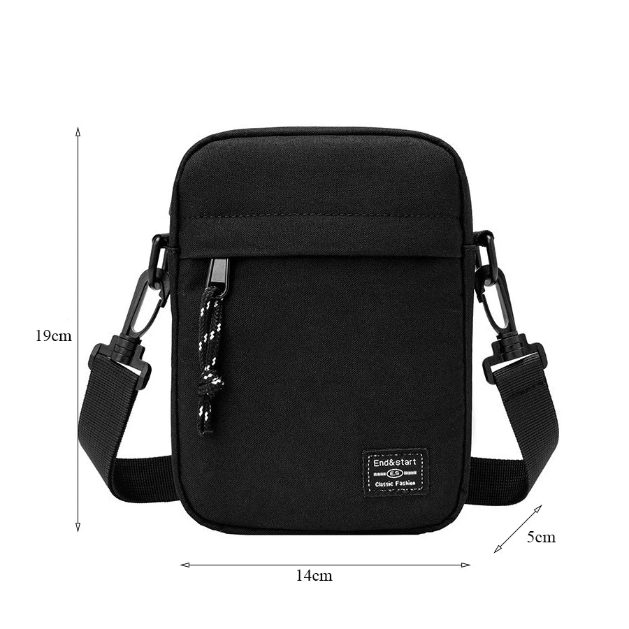 Simple Mini Crossbody Handbags Bag Men's Nylon Shoulder Side Bag for Men.