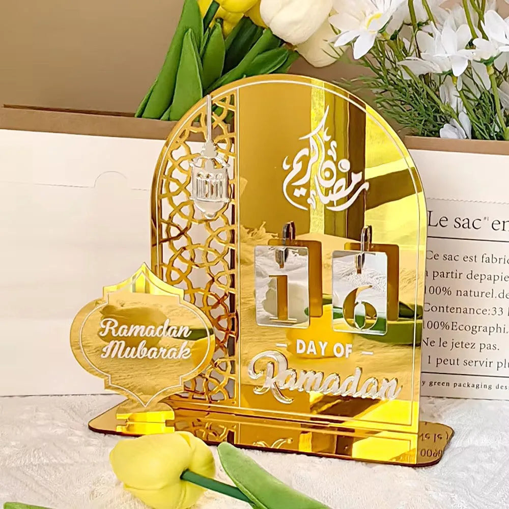 Acrylic Ramadan Countdown Calendar with Base