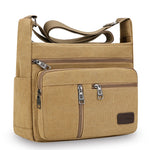 Men Canvas Shoulder Bags Casual Tote Travel Men's Crossbody Bag.