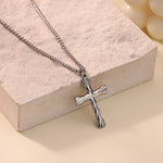 Waterproof Stainless Steel Creative Cross Pendant Necklace Exclusive for Men.